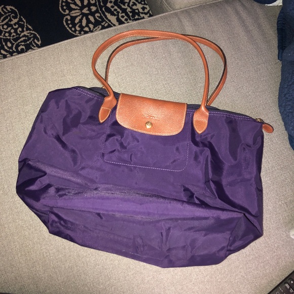 Longchamp Handbags - Large LongChamp tote purple